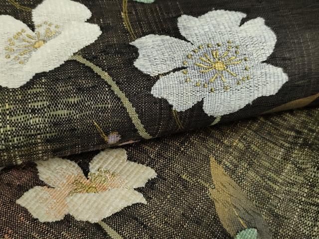 平和屋着物○太鼓柄袋帯 もじり織 吉祥文 金糸 正絹 逸品 CAAT8356hy 平和