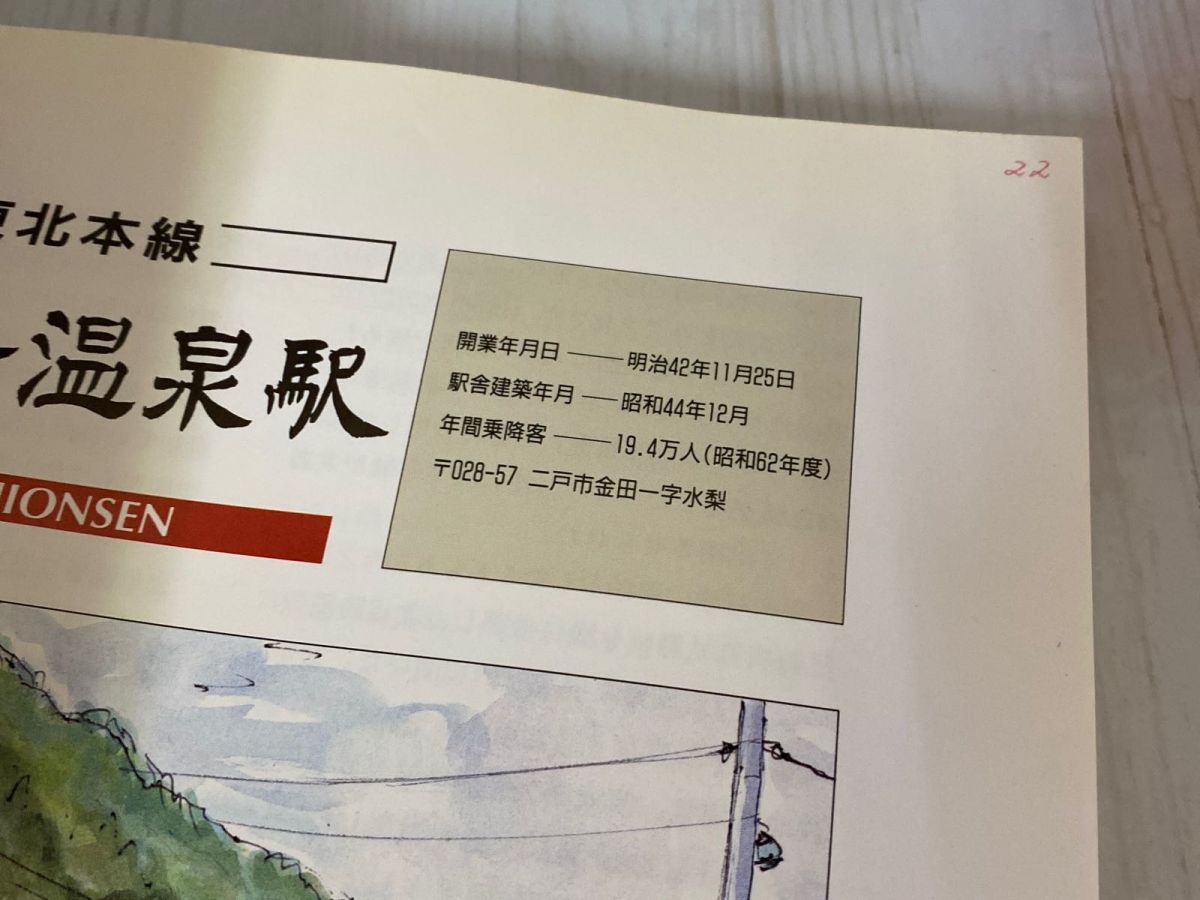 3-◇ 旅もよう 岩手編 駅でみつけた物語 JR東日本 昭和63年 1988