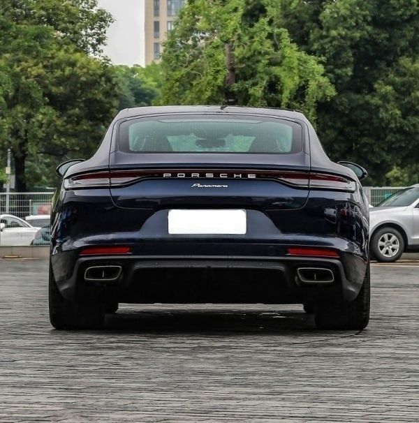 ポルシェ 971 パナメーラ panamera 2017～2025年式 2本出し 純正交換式マフラーカッター チタンブラック 2個セット