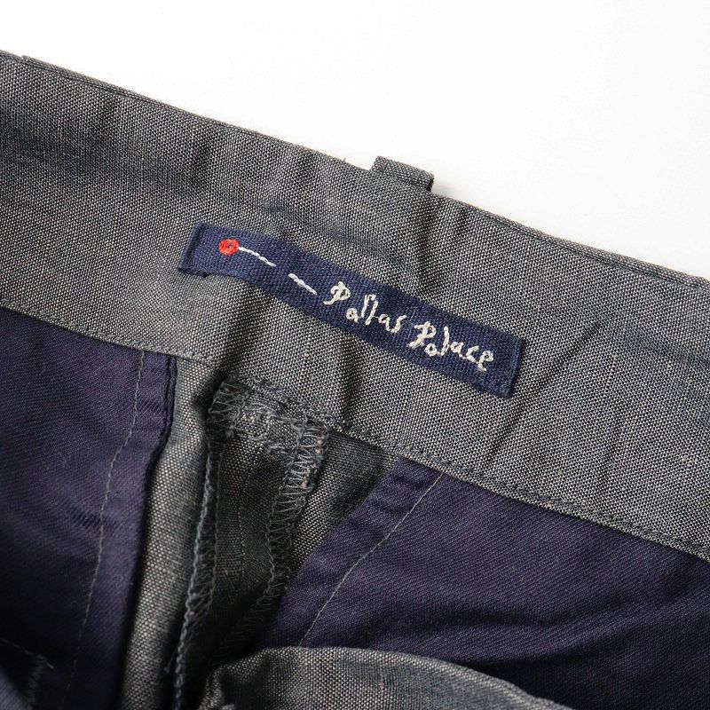 2021SS パラスパレス Pal las Palace ウールリネンタックパンツ 2 インディゴ ネイビー系 スラックス 2400014604221 DECORATOM_COM_BR