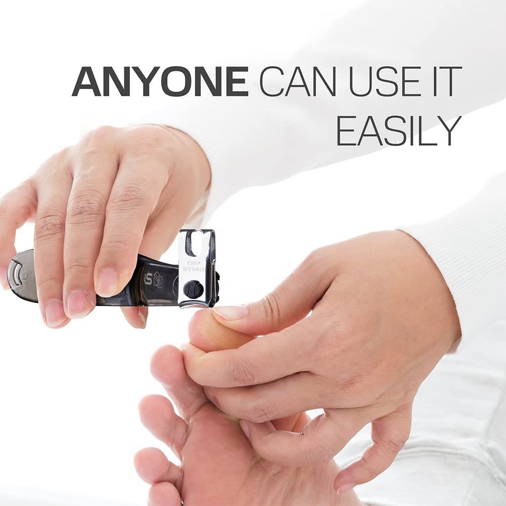 Steinder 爪切り 360度回転 ステンレス 切れ味抜群 飛び散り防止 ギフト 爪やすり 大人用 ブラック Steinder 爪切り 360度回転 ステンレス 切れ味 飛び散り防止 ギフト 爪