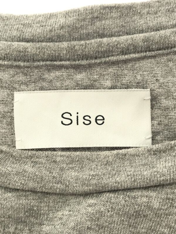 Sise シセ 変形ポケットオーバーサイズTシャツ グレー サイズ：1