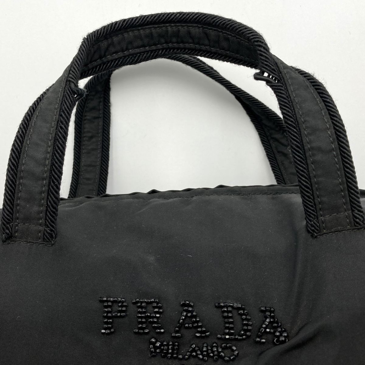 PRADA プラダ ハンドバッグ ミニバッグ ブラック 黒 ナイロン ロゴ