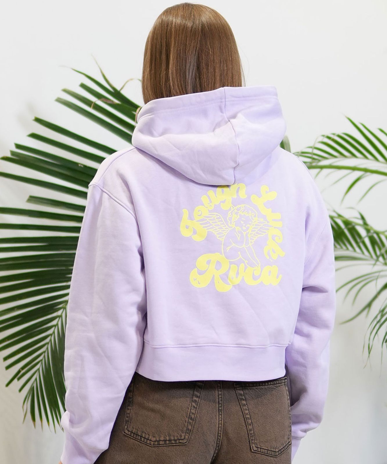 RVCA ルーカ パーカー レディース クロップド丈 バックプリント セットアップ対応 BE044-015 ムラスポ公式】新品 RVCA ルーカ パーカー レディース