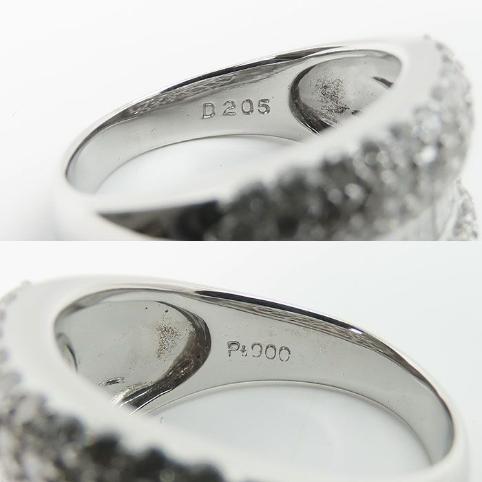 ダイヤモンドリング　PT900　美品！14号 Pt900 ダイヤモンド リング】14号 鑑別書付 指輪 プラチナ