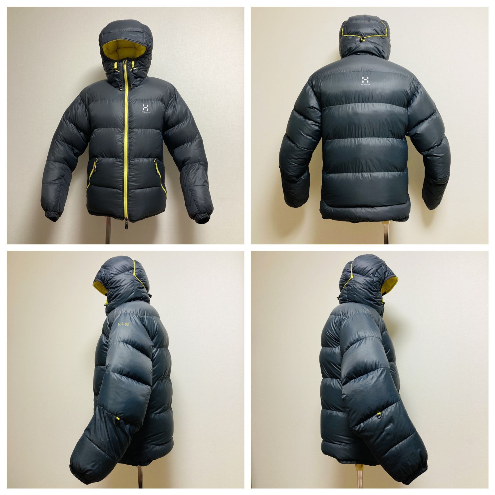 ホグロフス HAGLOFS L.I.M 高品質ダウンフーディー グレー/イエロー