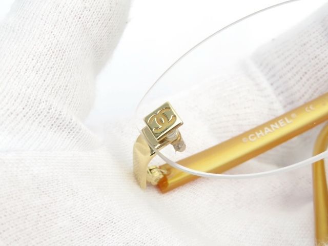 △限定値下げ▽ □美品□ シャネル 眼鏡 メガネ 度入り ゴールド K18  