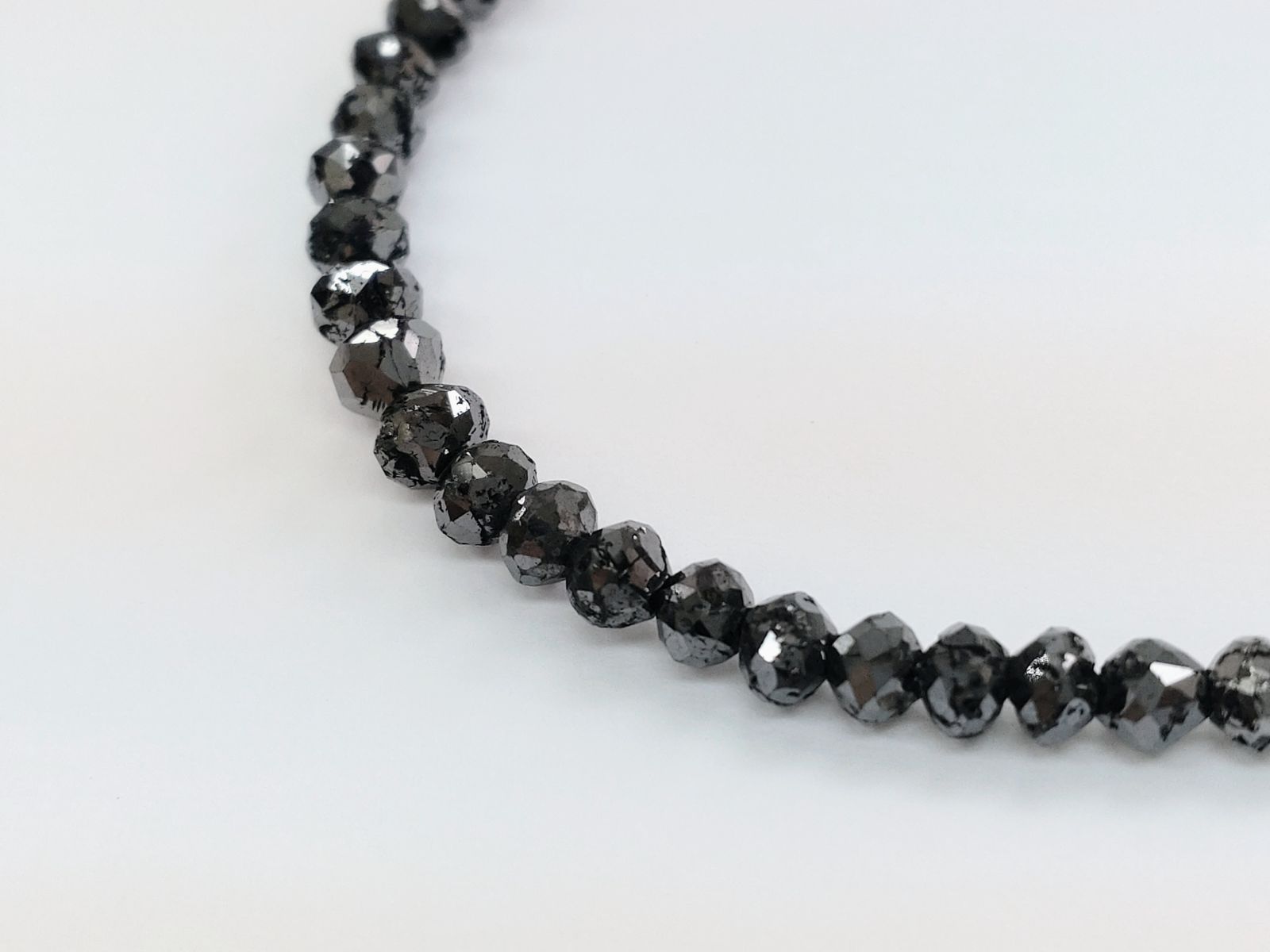 K18WG ブラックダイヤモンドネックレス 50.27ct【K497】 - メルカリ