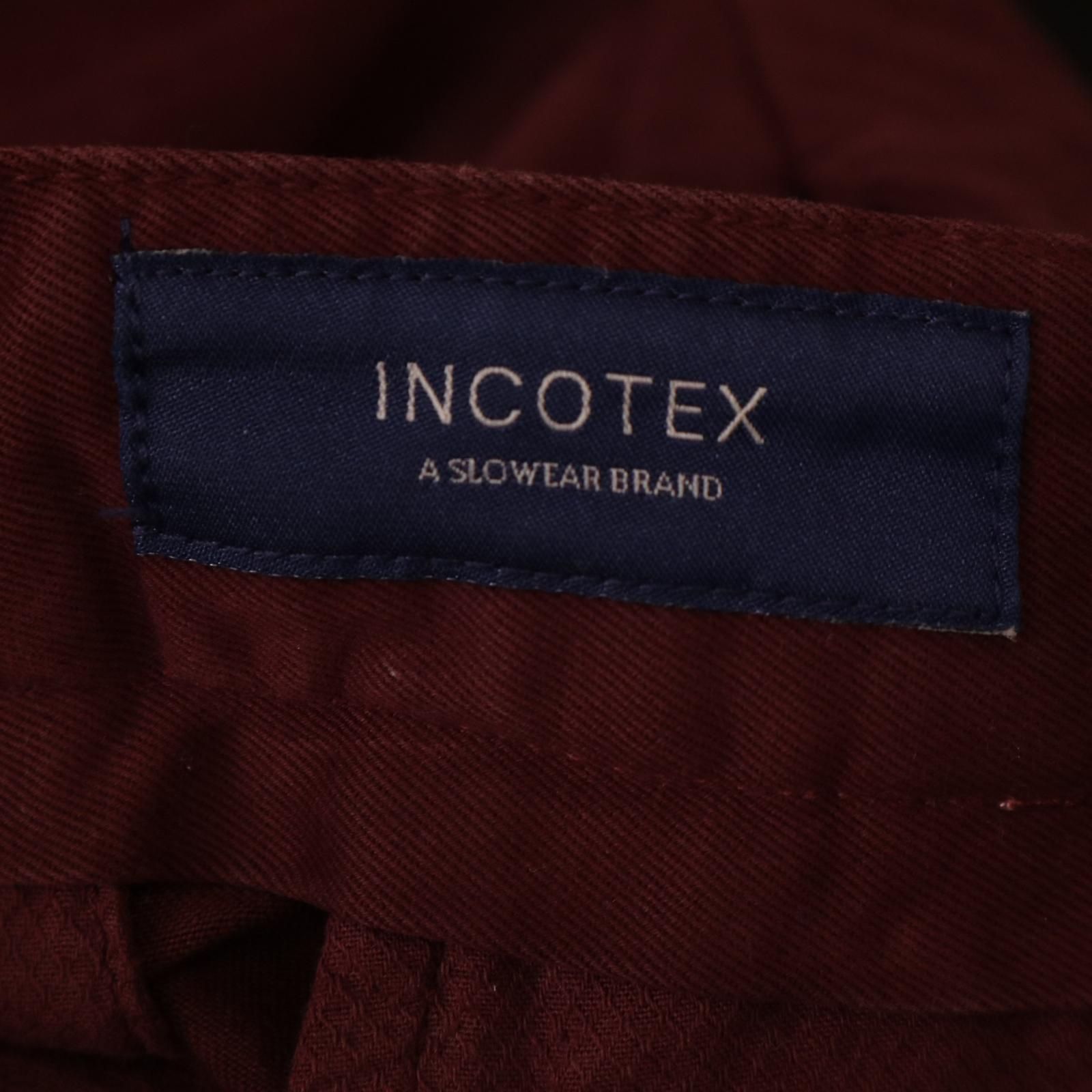 INCOTEX / COMFORTCHINO SLIM FIT インコテックス スリムフィット タック入り テーパード チノパンツ 表記サイズ44　【2407】