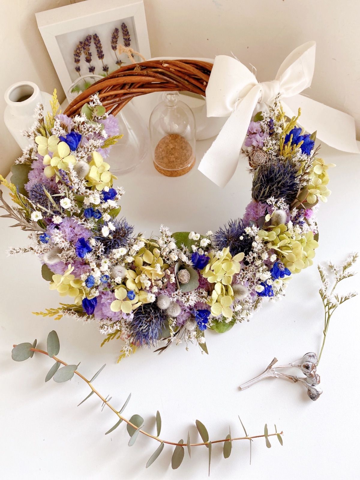 売れ筋サイト ブルー紫陽花とルリタマアザミのモコモコハーフリース フラワー/ガーデン
