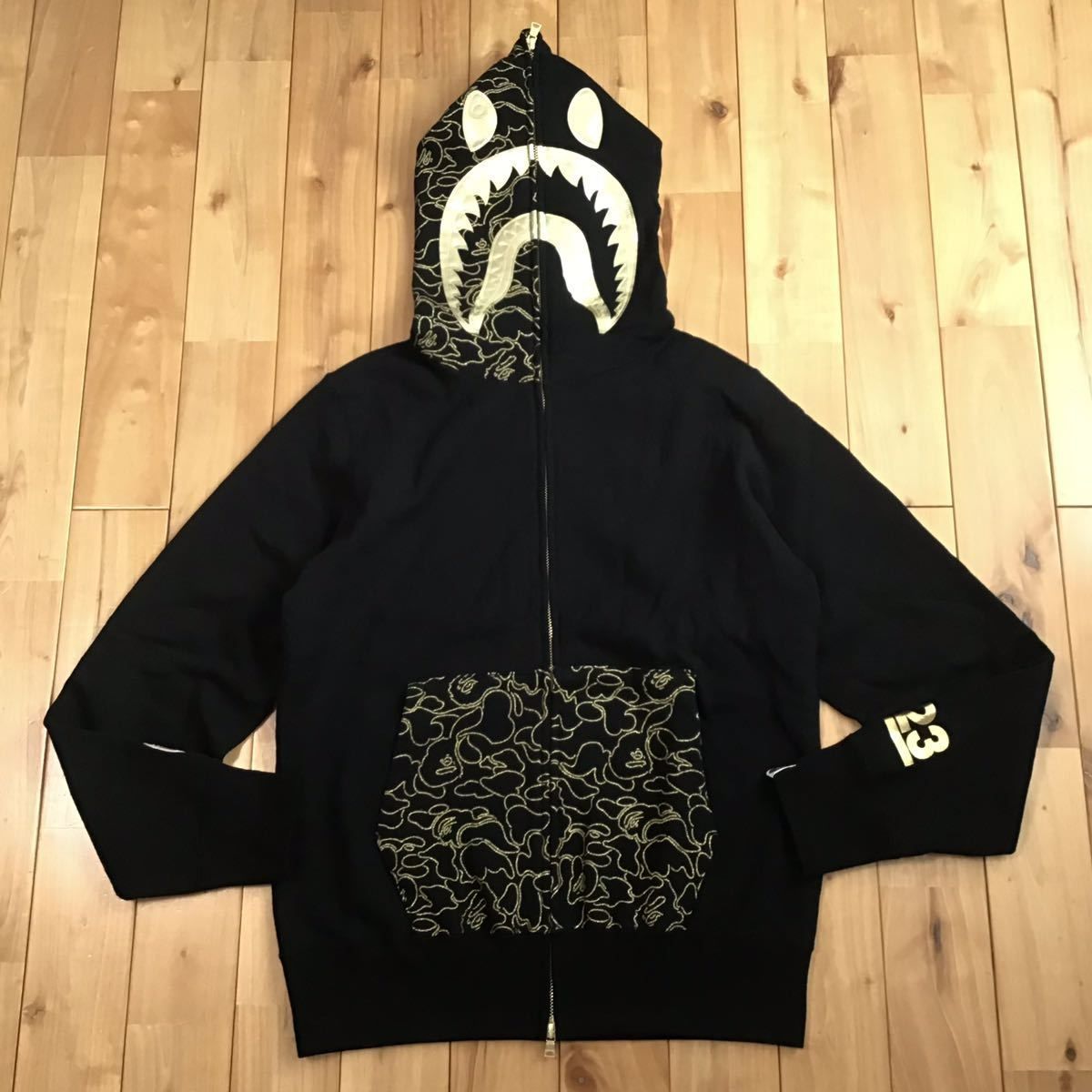 完売】 BAPE レア シャーク フランケンタグ パーカー ブラック M ...