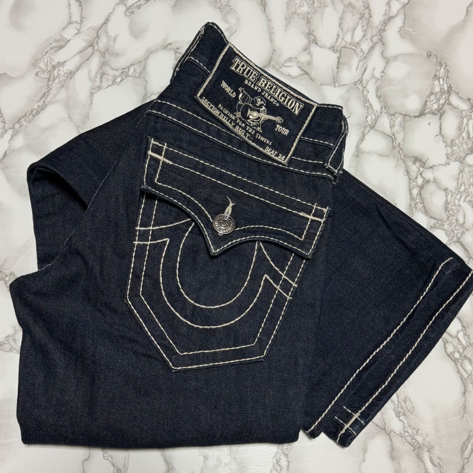 True Religion USA製 黒ステッチ 貴重 トゥルーレリジョン JOEY SUPERT