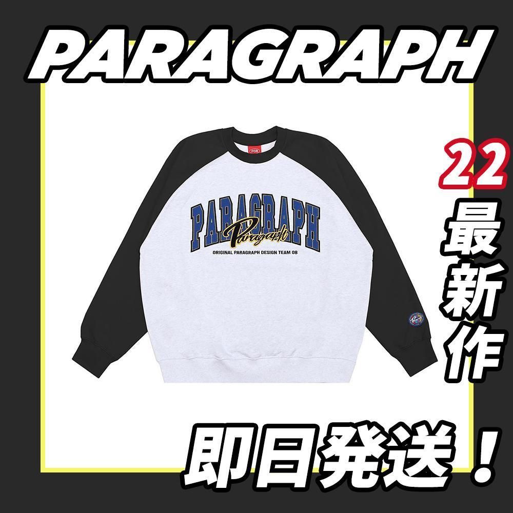 即日発送】PARAGRAPH レトロダブルロゴスウェット トレーナー ブラック