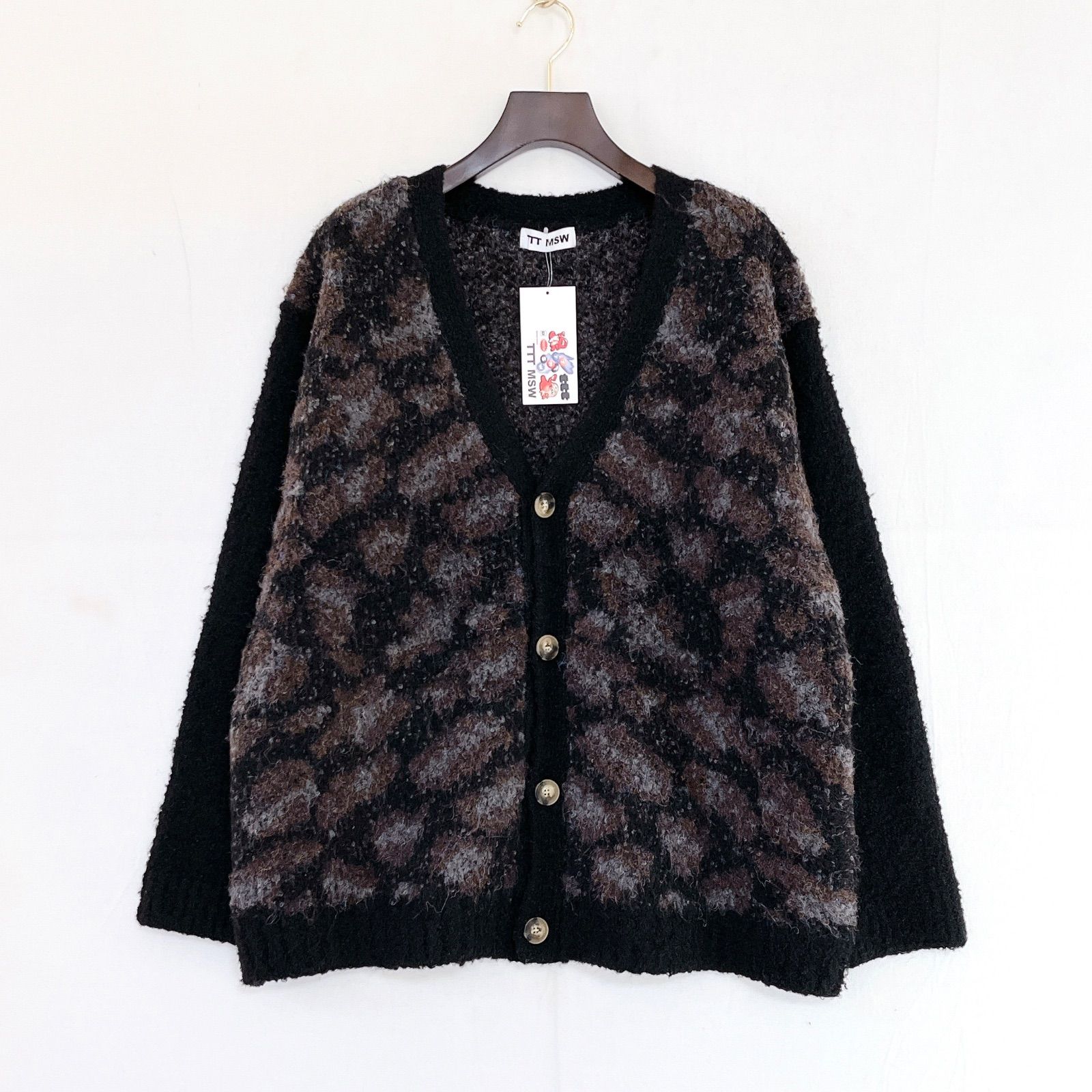 TTT MSW leopard knit レオパード カーディガン 22aw - カーディガン