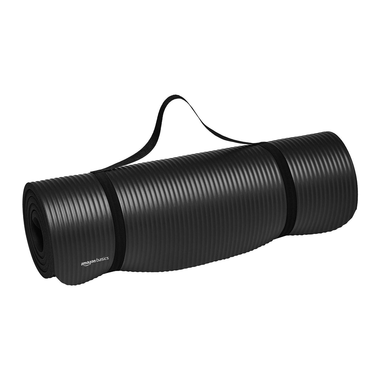 新着商品ベーシック ヨガマット 厚め 12mm キャリーストラップ付 トレーニングマット ストレッチマット ピラティスマット 188×61×1cm