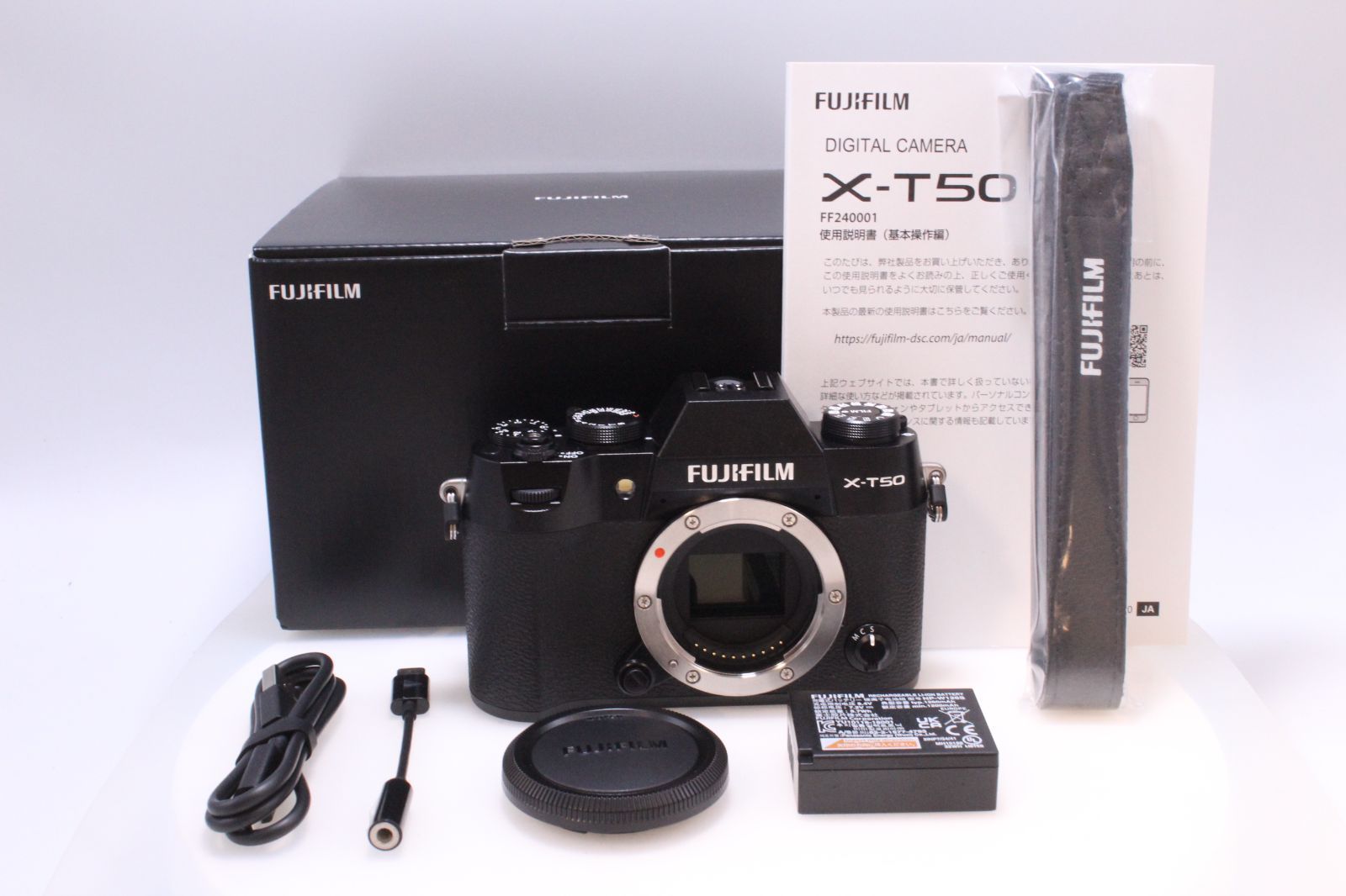 ショット数63回 FUJIFILM X-T50 ボディ ブラック F X-T50-B ミラーレス一眼カメラ