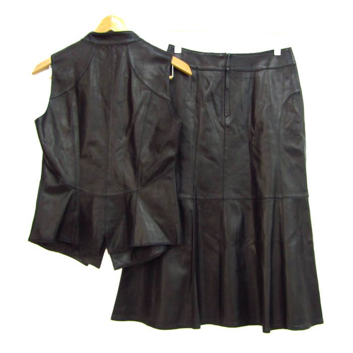 極美品■HIROKO KOSHINO セットアップ3点セットM スカート HIROKO KOSHINO セットアップ スカート ジャケット ストライプ