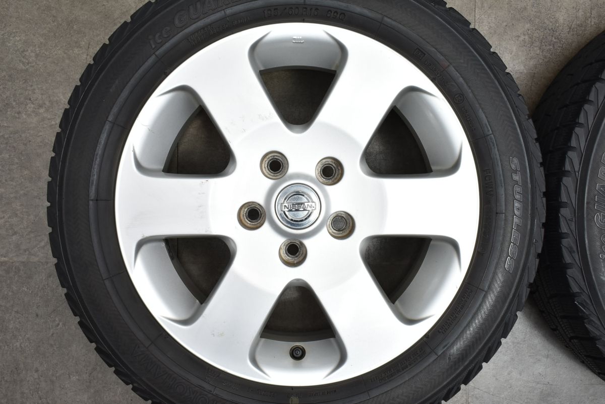 【ホイールのみ販売可能】ニッサン C25 セレナ 純正 16in 6J +45 PCD114.3 ヨコハマ 195/60R16 ノーマル戻し C26 流用 即納可能 送料無料