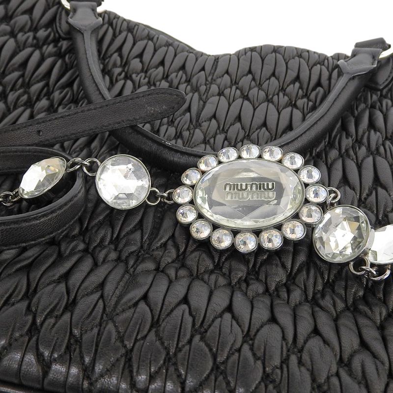 ミュウミュウ MIUMIU ナッパクリスタル マテラッセ 2WAYバッグ 