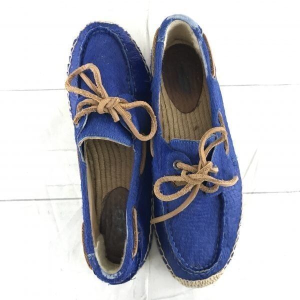 UGG/アグ★モカシン/スリッポンシューズ【25.0/青】ハラコ◆i-189L