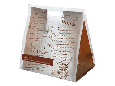 HDPEブラウンレシピ L お菓子 ラッピング ラッピング用品 袋 プレゼント 業務用