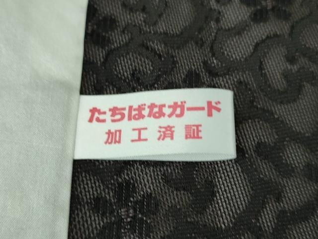 平和屋着物○結城紬 色無地 柿渋色 正絹 逸品 AABA0126zg