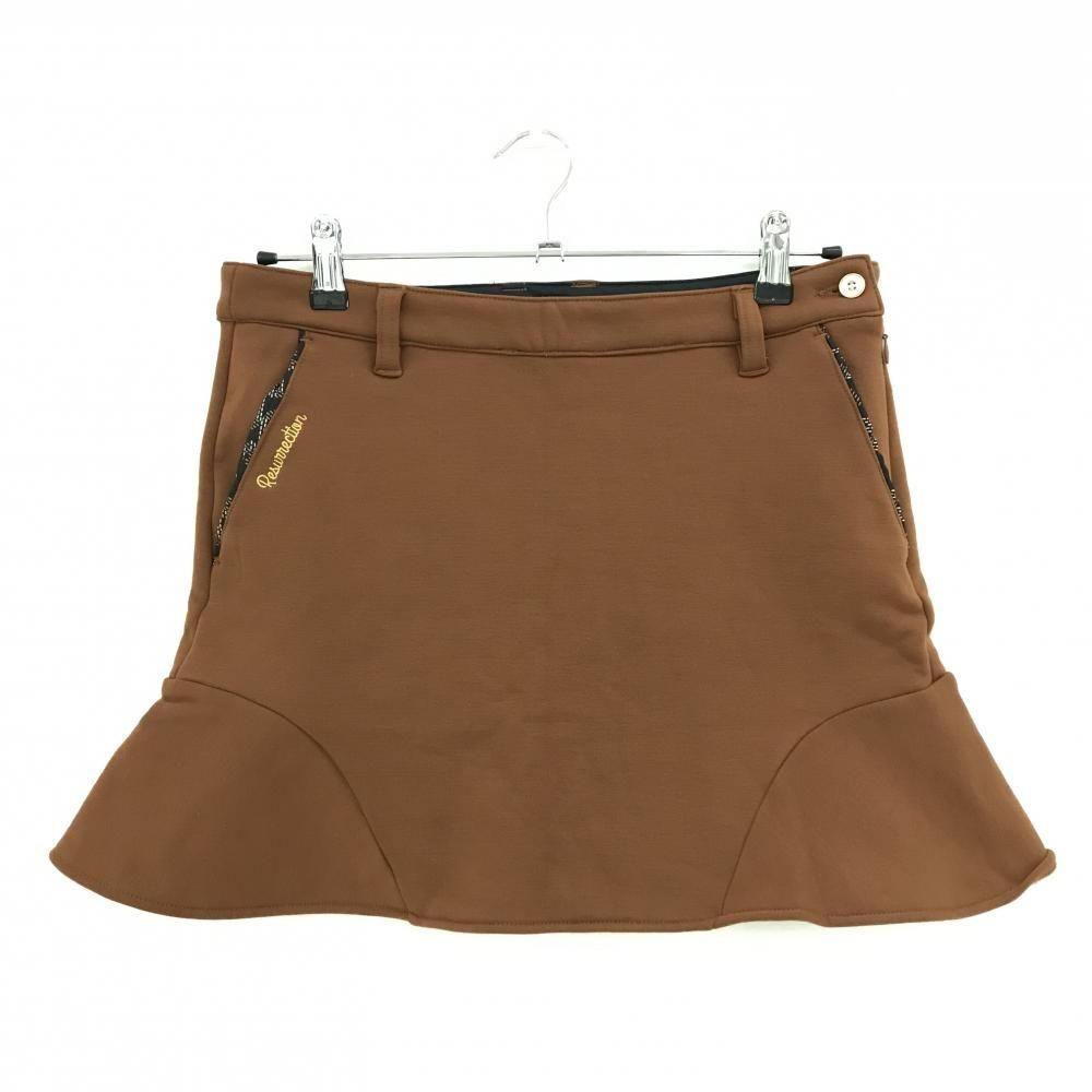 【極美品】レザレクション　スカート　size M 超美品】レザレクション ストレッチスカート ブラウン ポケット