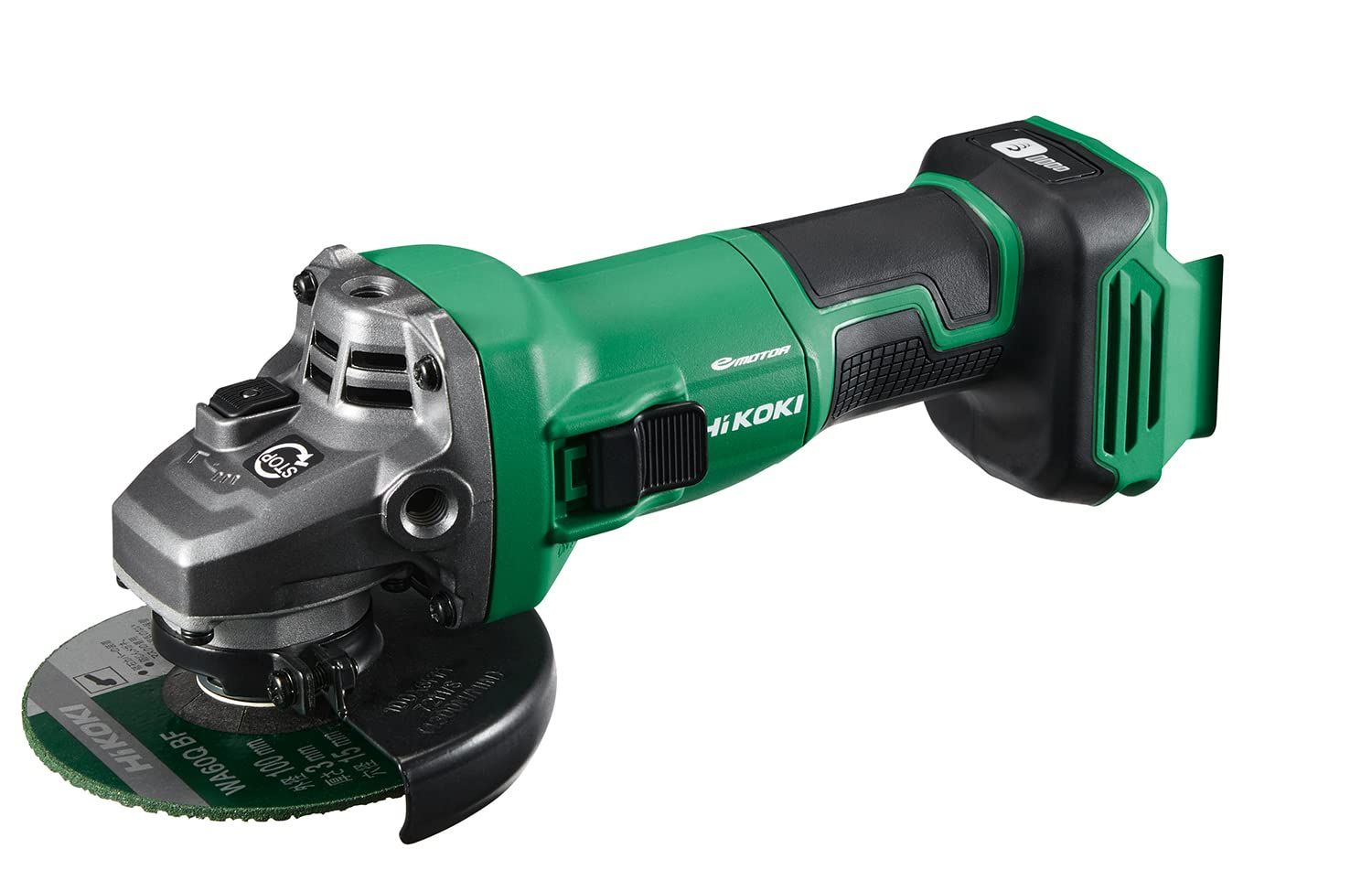 HiKOKI ハイコーキ 10.8V コードレス ディスクグラインダ 砥石径100mm キックバック軽減システム 4段階変速 ブレーキ付き 蓄電池 充電器 ケース別売り G1210DA NN アグレッシブグリーン 蓄電池 充電器 ケース 別売