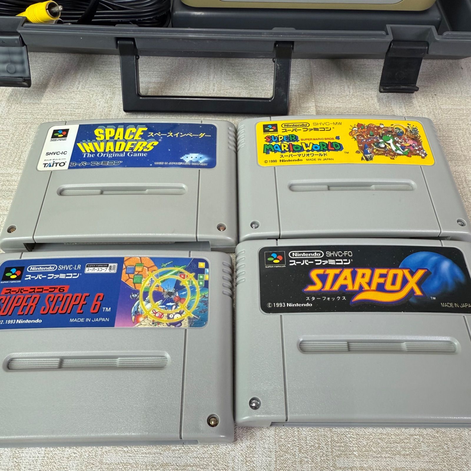 スーパーファミコン 本体一式 ソフト6点 収納ケース付き Nintendo