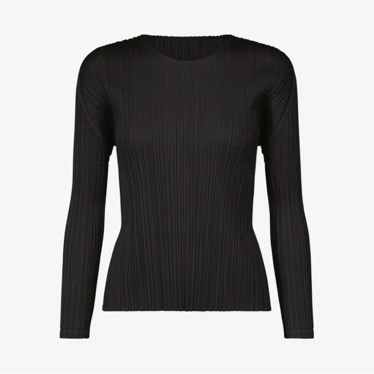 PLEATS PLEASE プリーツプリーズ トップス ラウンドロングスリーブ 黒