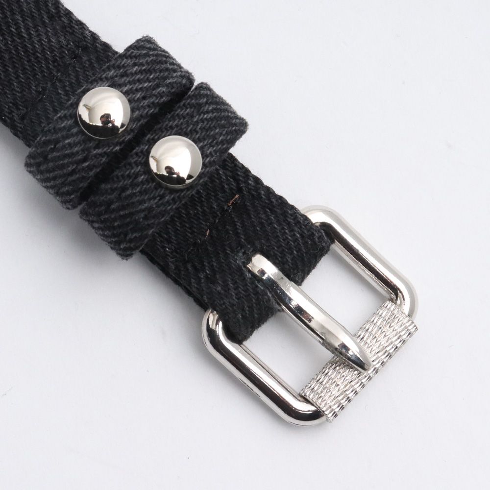 小物 MASU STUDS DENIM NARROW BELT(BLACK) MASU】STUDS DENIM NARROW BELT(BLACK)