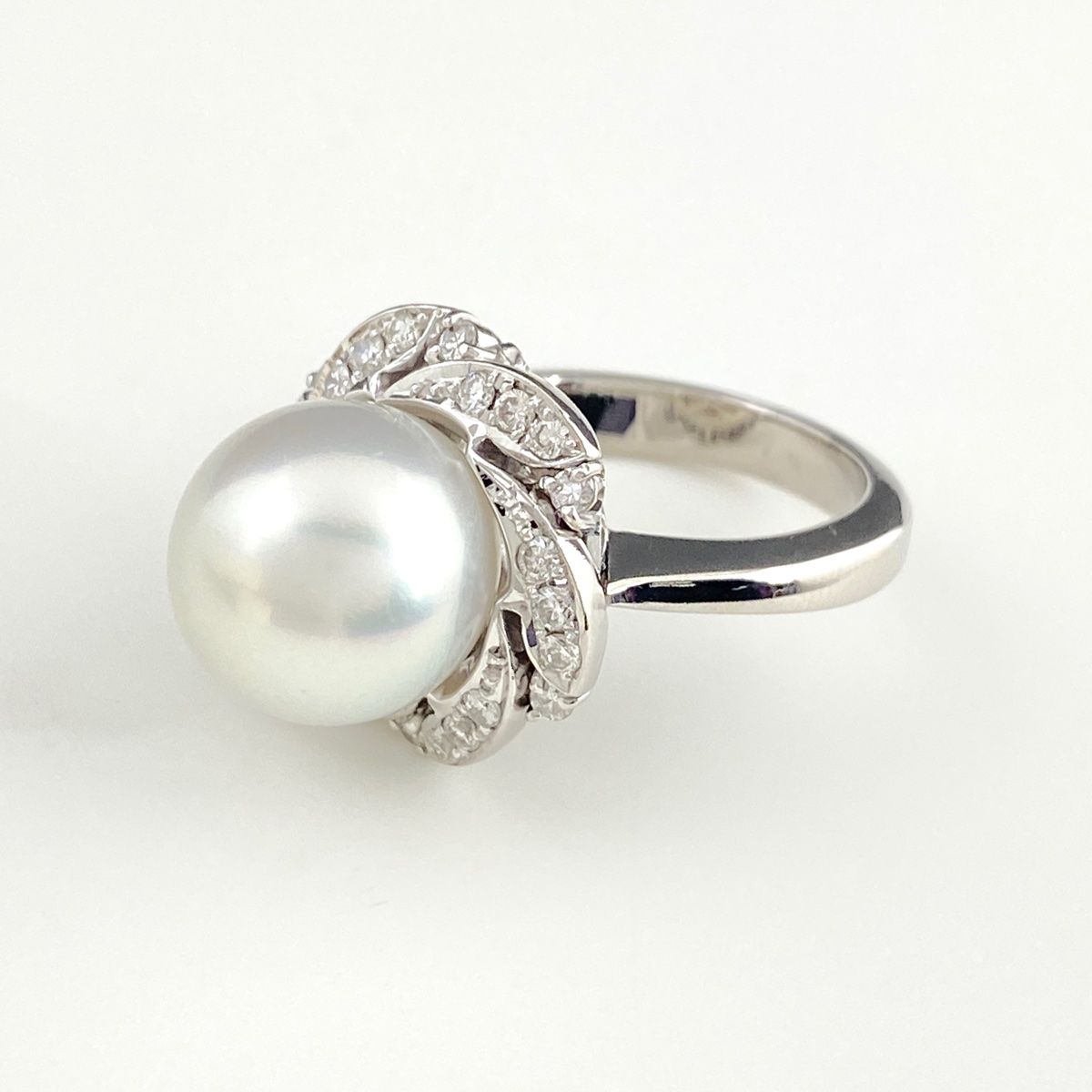 パール デザインリング 13号 Pt900