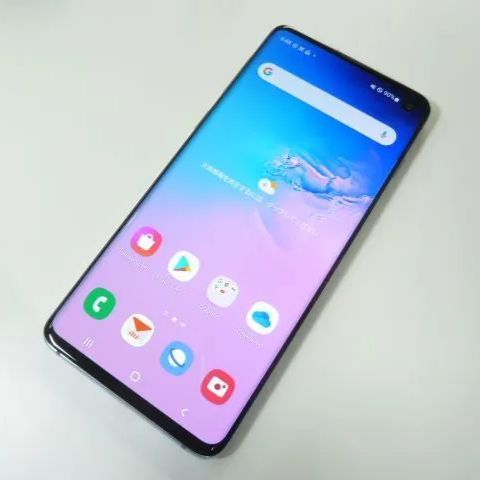 中古】 Galaxy S10 SCV41 プリズムブルー au SIMロック解除済