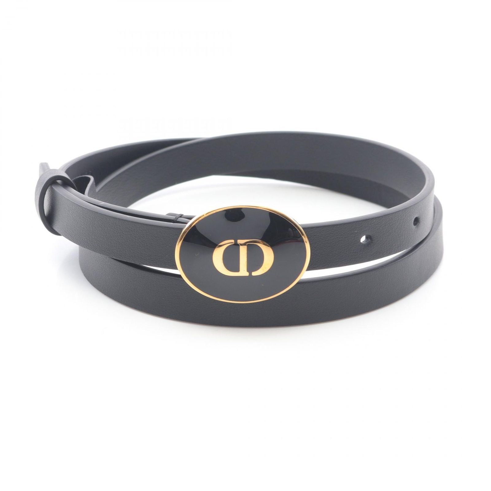 ディオール Dior ベルト CDロゴ レザー ベルト レディース Used A 