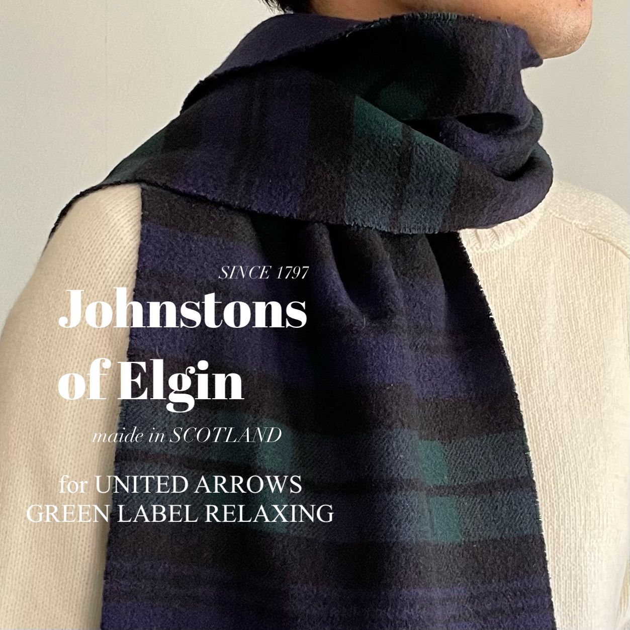 JOHNSTONS of ELGIN for UNITED ARROWSマフラー - マフラー