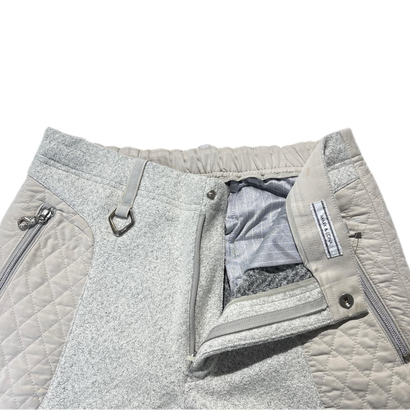 MARK & LONA 46 秋冬用メンズパンツ ゴルフ メンズ マークアンドロナ MARK&LONA パンツ 46(M) ホワイト系 秋冬