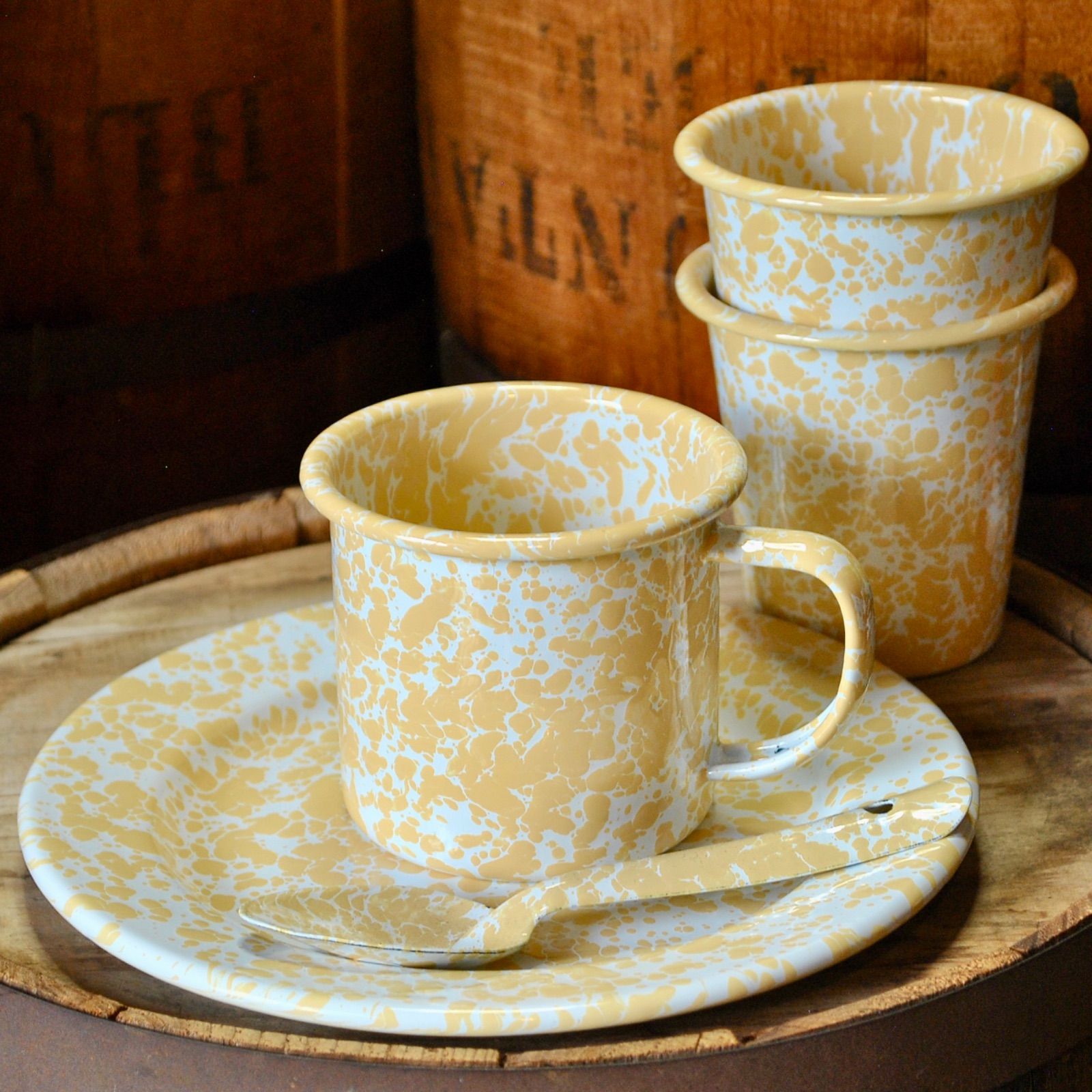 クロウキャニオン　スプラッター模様 食器セット クロウキャニオンホーム CROW CANYON HOME ☆スプラッターホーロー食器