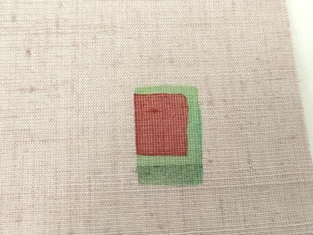 平和屋着物○九寸名古屋帯 紬地 手描き 成り物 金通し地