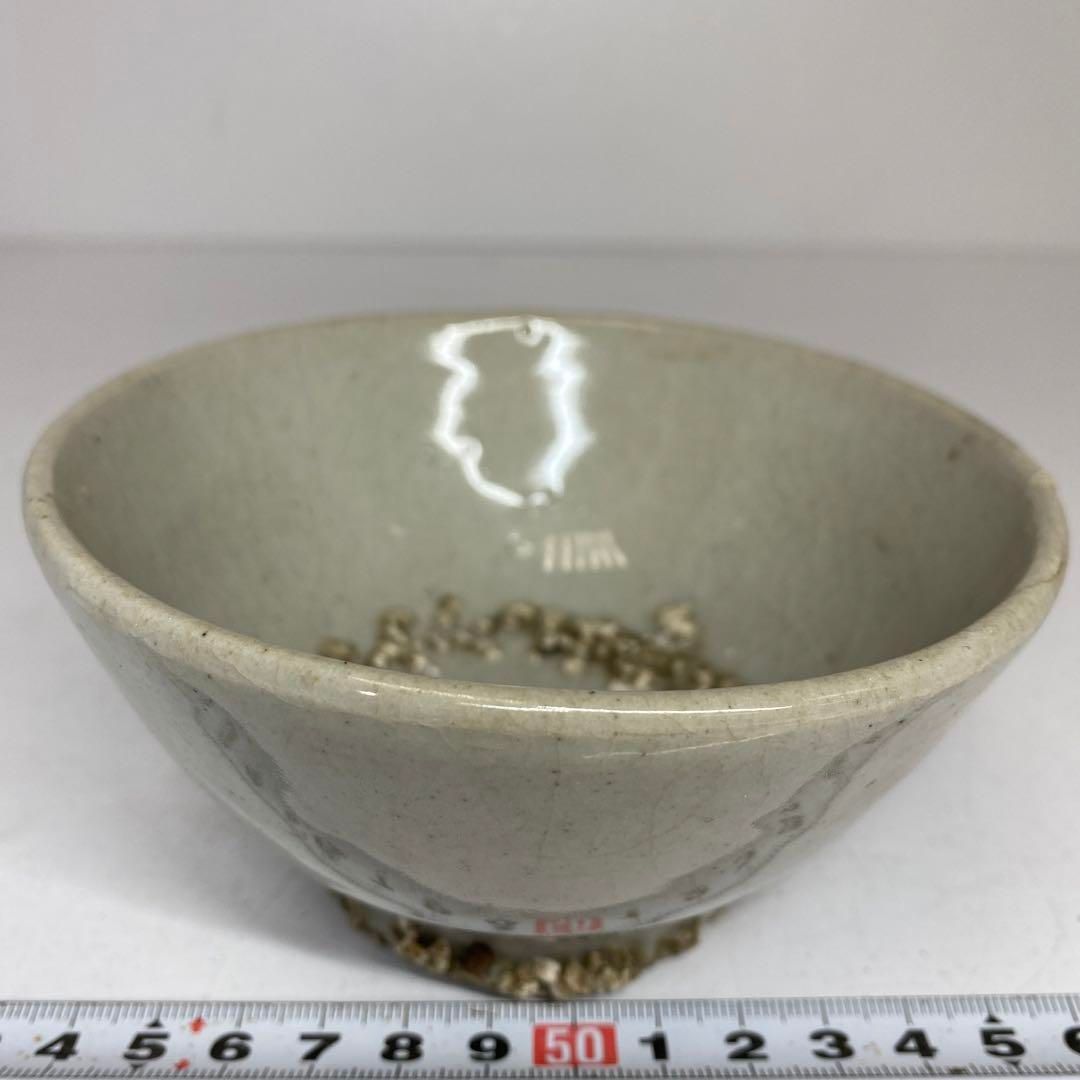 朝鮮古美術 李朝白磁茶碗 N 直径12cm 東H5-0903 タサチ