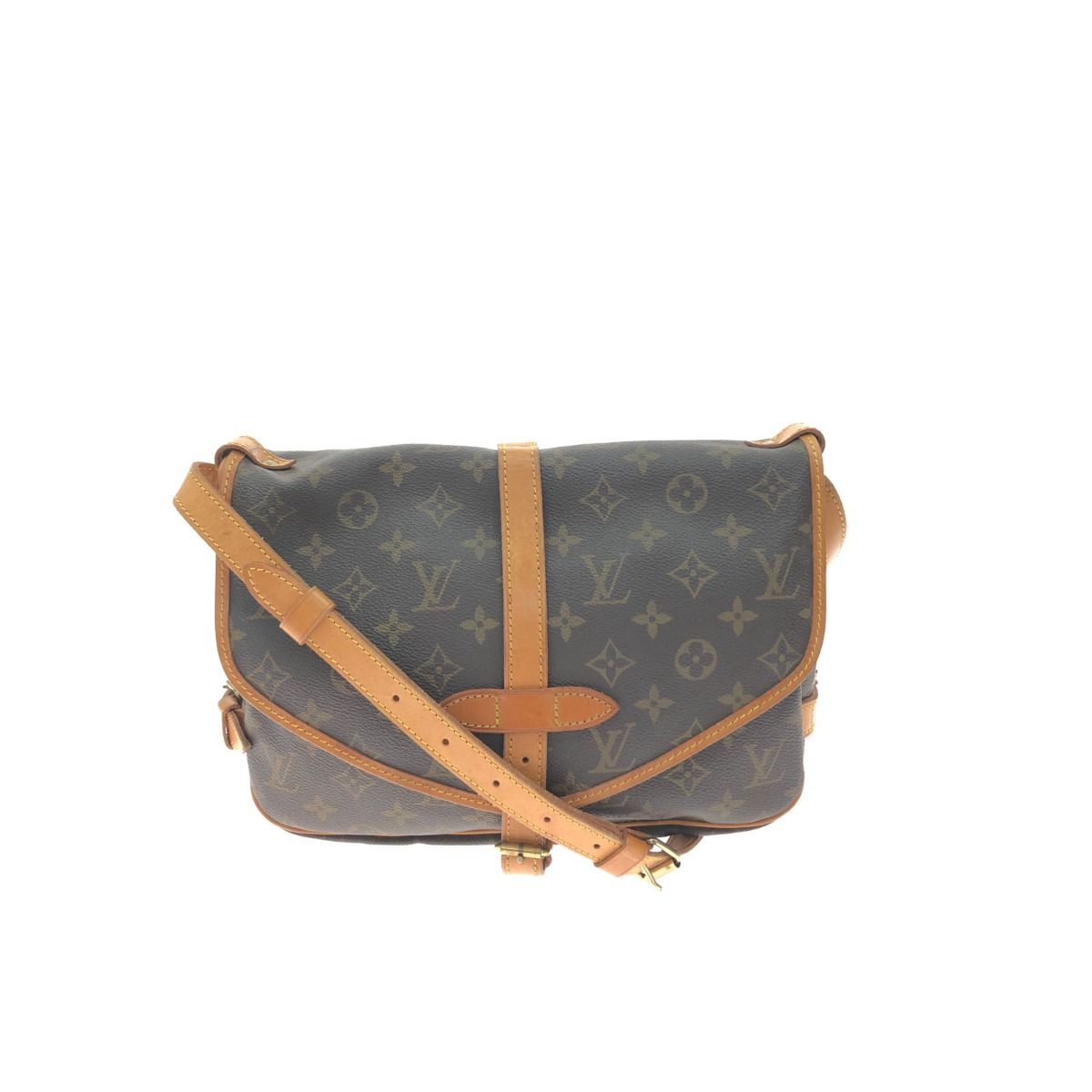 ▽▽LOUIS VUITTON ルイヴィトン ユニセックス ショルダーバッグ 斜め掛け モノグラム ソミュール30 M42256 ブラウン - メルカリ