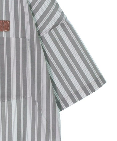 SUNSEA サンシー カジュアルシャツ 2(M位) グレーx白(ストライプ)
