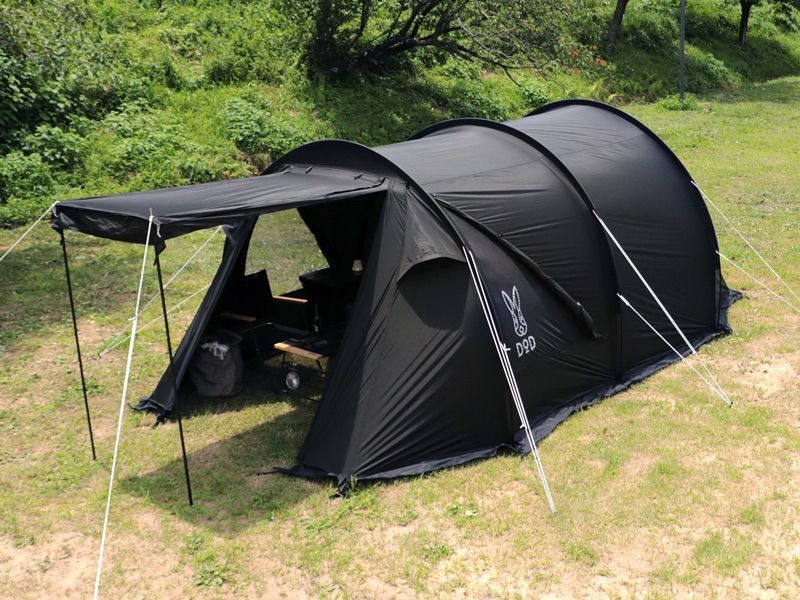 DOD ディーオーディー KAMABOKO TENT MINI UL カマボコテント ミニ UL ブラック TENT TARP POLE テント タープポール レッド 付き テント タープ