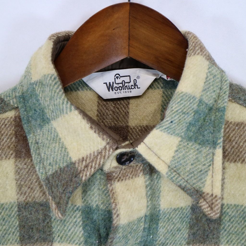 70年代 WOOLRICH ウールリッチ ウール長袖シャツ チェック柄