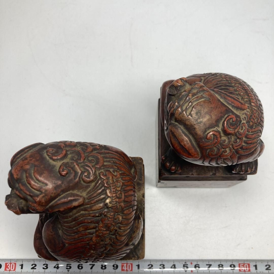 獅子の印材 2251g