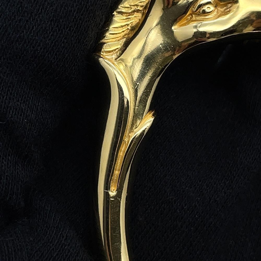 エルメス バングル シュバルホース ダブルヘッド 馬モチーフ メタル