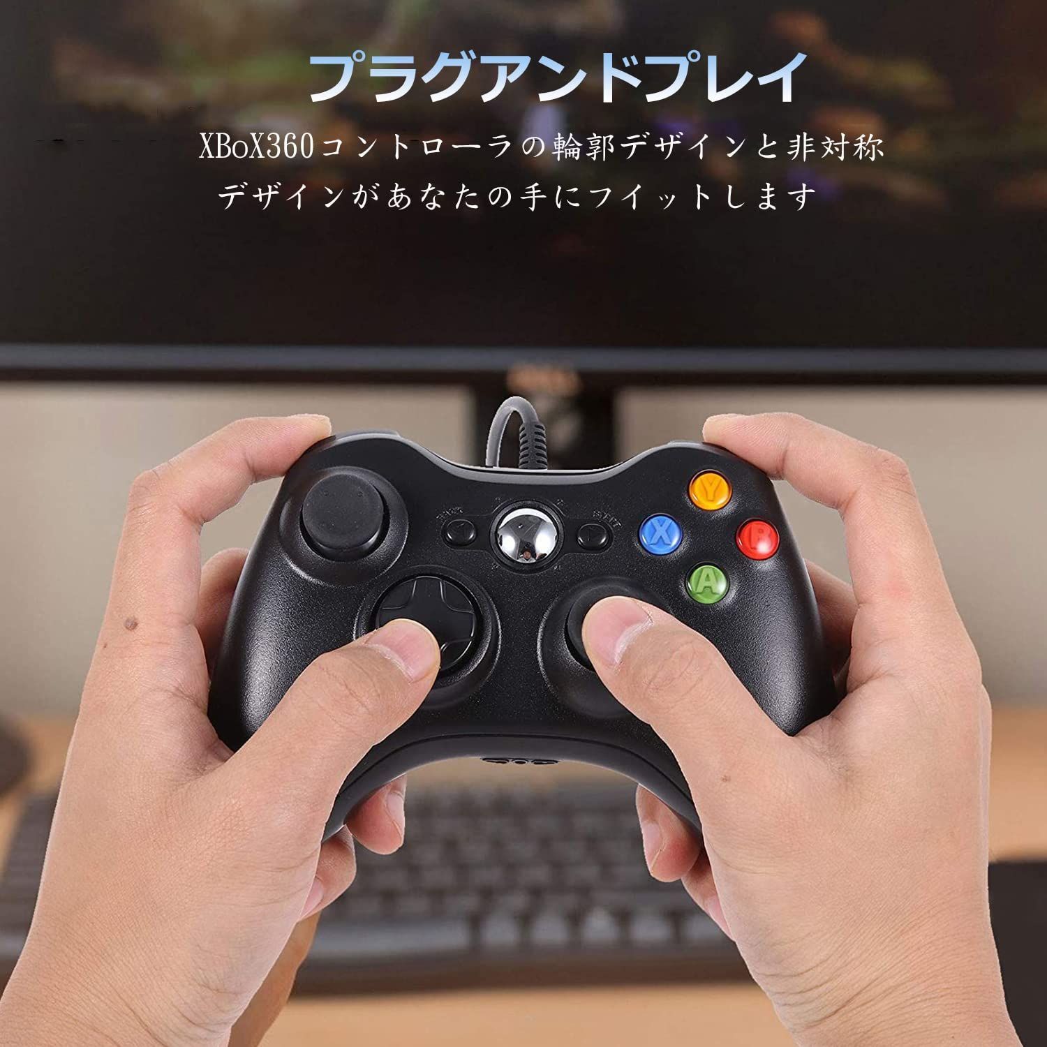 メルカリshops 色 ブラック 22アップグレード版xbox 360 コントローラー 有線