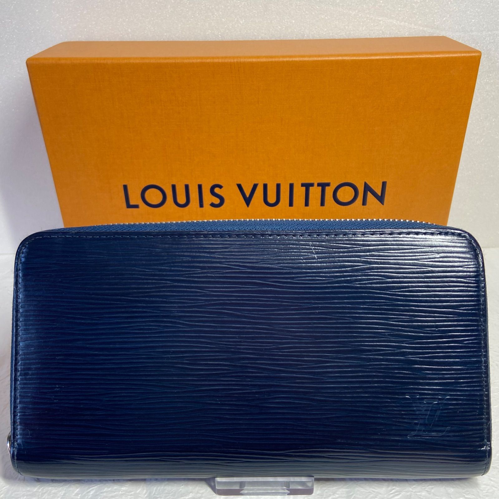 🖤美品🖤LOUIS VUITTON 長財布　エピ　ジッピーウォレットラウンドファスナー　ネイビーブルー青　シリアルナンバーあり！ルイヴィトン