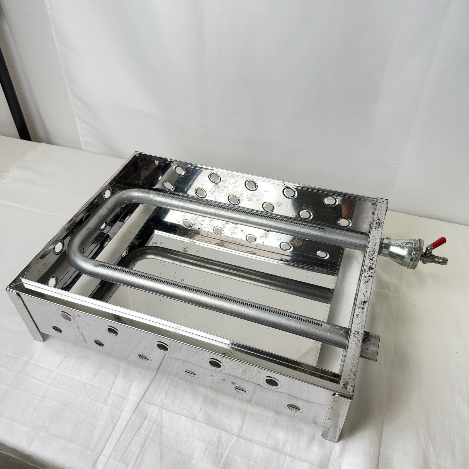 美品　おでん鍋　尺5寸　LPガス　６ツ仕切　プロパンガス　業務用　ワクイ 0876310 【EBM】ガス式おでん鍋 マッチ点火式 8寸 4ツ仕切 LPガス
