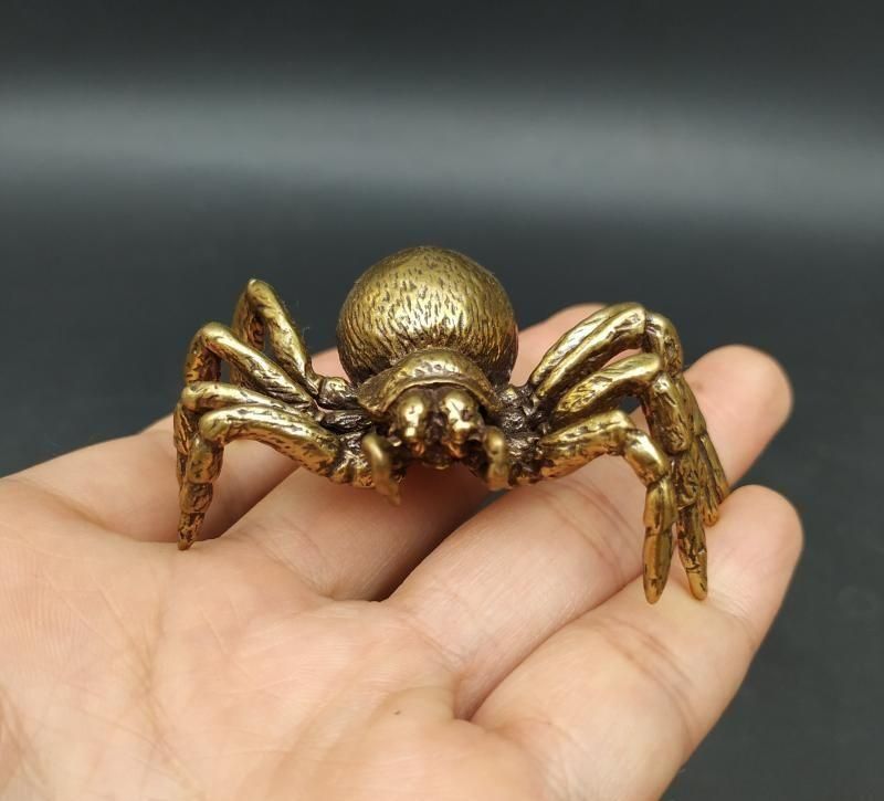 銅 細工 五毒大蜘蛛 茶道具 茶寵 装飾品 工芸品 置物