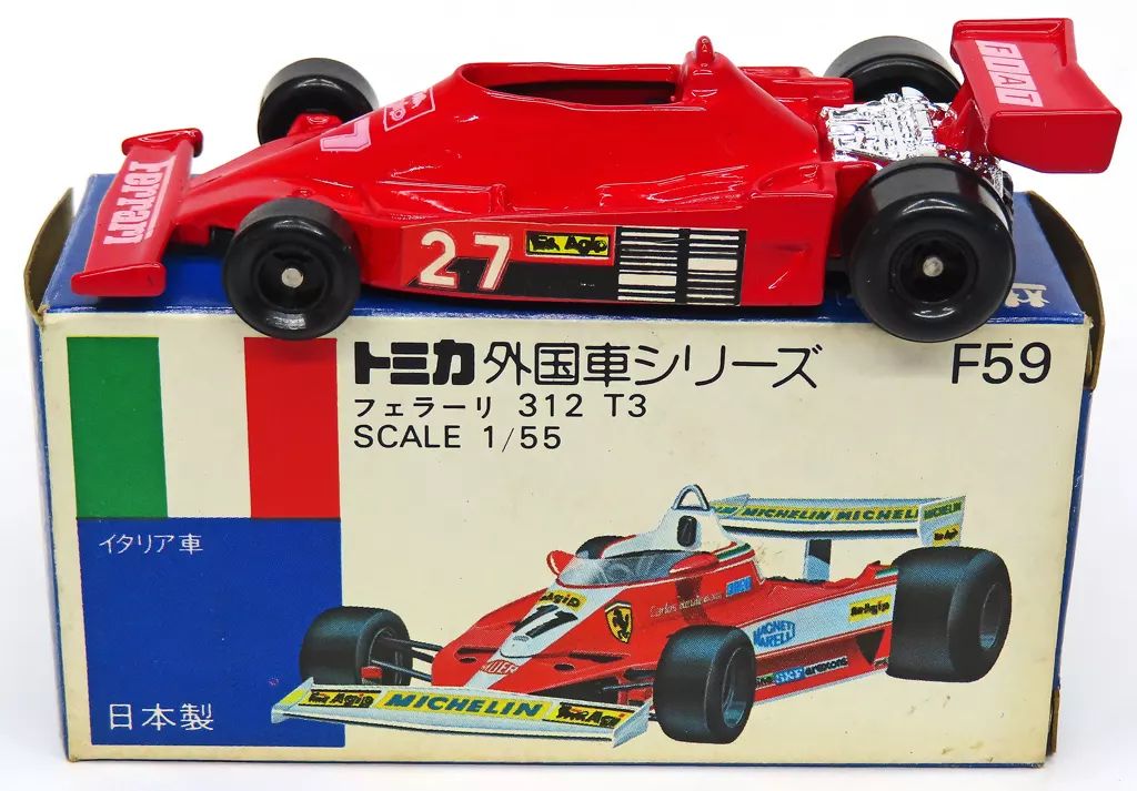中古】ミニカー 1/55 フェラーリ 312 T3 Agip #27(レッド/青箱